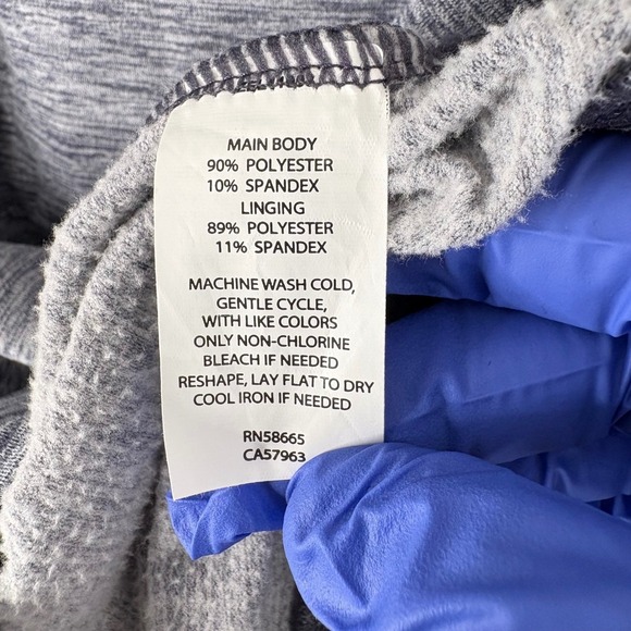 Zella Men Heathered Track Jacket Gray Blue Full Zip Hooded 2XL Polyester Spandex - Picture 14 of 14